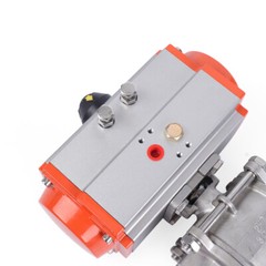 2″ Pneumatic Air Actuated Stainless Ball Valve Single Acting Spring Return NEW