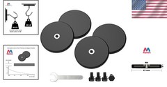 Strong 4-Piece Mounting Magnets – 30LBS Power with Water-Repellent Coating
