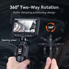 1080P HD LED Handheld Industrial Endoscope 8mm Borescope Inspection Snake Camera