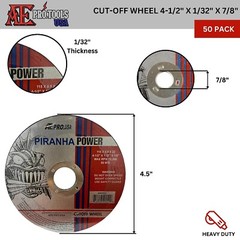 [50 Pack] Metal & Stainless Steel Thin Cut Off Wheels, 4-1/2″X1/32″ | 7/8″ Arbor