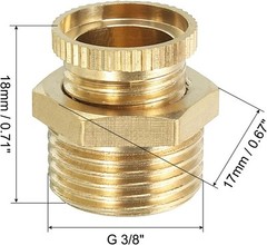 PATIKIL Air Compressor Tank Drain Valve, 2 Pack G 3/8″ Brass G 3/8"