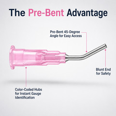 Dental Pre-Bent Dispensing Tips Precision Applicator Tips 100 Pack