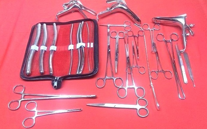 56 Pcs Gynecological Exam Instruments graves speculum forceps Dilators Sound set