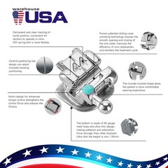 Dental Orthodontic Self-Ligating Bracket Braces Mini MBT.022 Spherical Hooks
