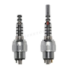 USA Dental High Speed Handpiece 4 Hole Fiber Optic LED Coupler fit KAVO 6Pin