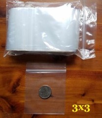 Clear Reclosable Zip Seal Plastic 2-Mil Bags Jewelry Zipper Top Lock Baggies