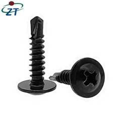 US 10-5000 Black 1” Phosphate ZT Wafer Head Self Tapping/Drilling Screws