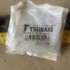 Tsubaki Roller Chain RS80 92 Pitches W/ Conn Link Custom Cut New Open Box