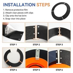 Hard Hat Visor Full Brim Replacement for AFP Hardhat Sun Shade Hard Hat Visor…