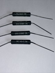 200 Ohm 7 Watt Resistors 1% Tol New Lot of 4 By IRC. IRC AS-7