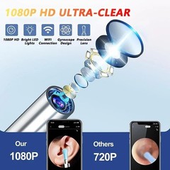 LED Ear Wax Cleaner Ear Camera Otoscope with Light Cleaner Removal Kit-Gift
