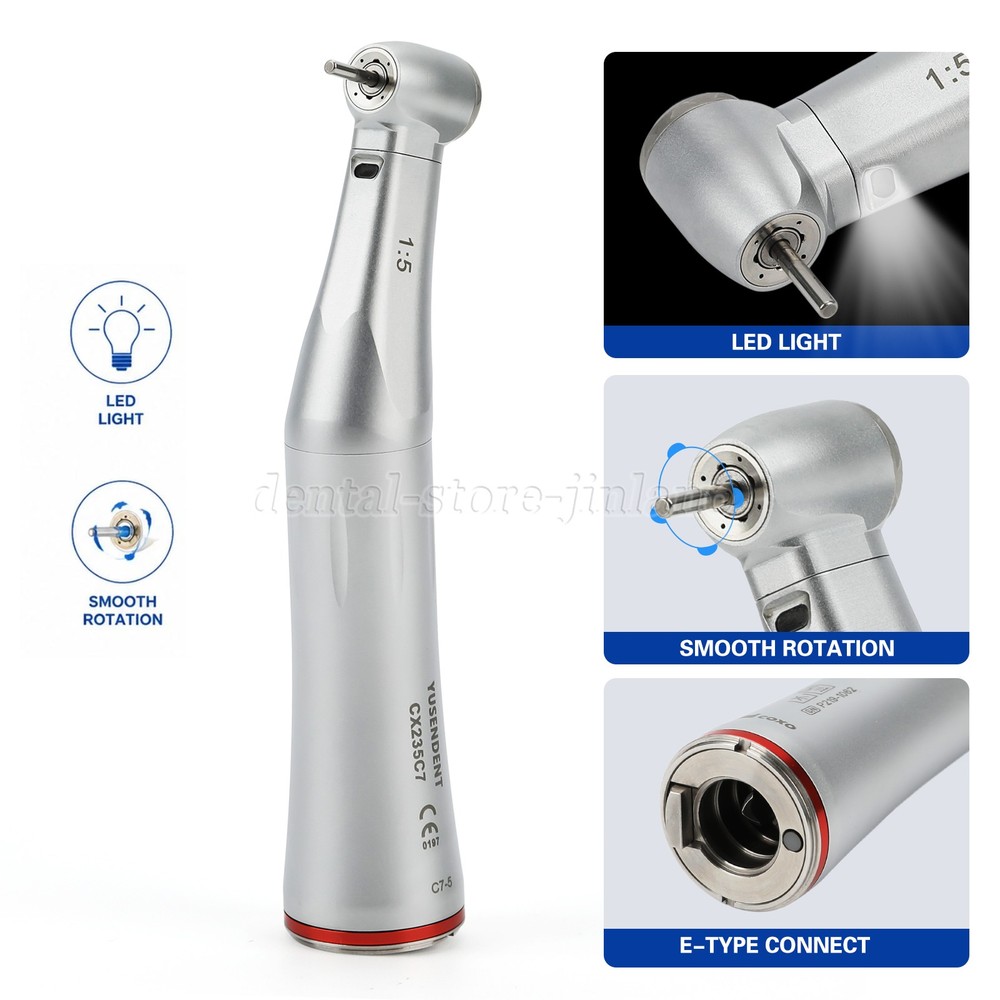 COXO Dental Optic Fiber 1:5 Contra Angle Handpiece CX235C7 C7-5 Standard Head