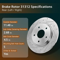 Front Rear Drilled Slotted Brake Pads Rotors for 07-13 Nissan Altima 11.65 11.46