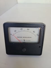 Vintage Hewlett Packard 0…100 PERCENT MODULATION Panel Meter, HP1120-0075