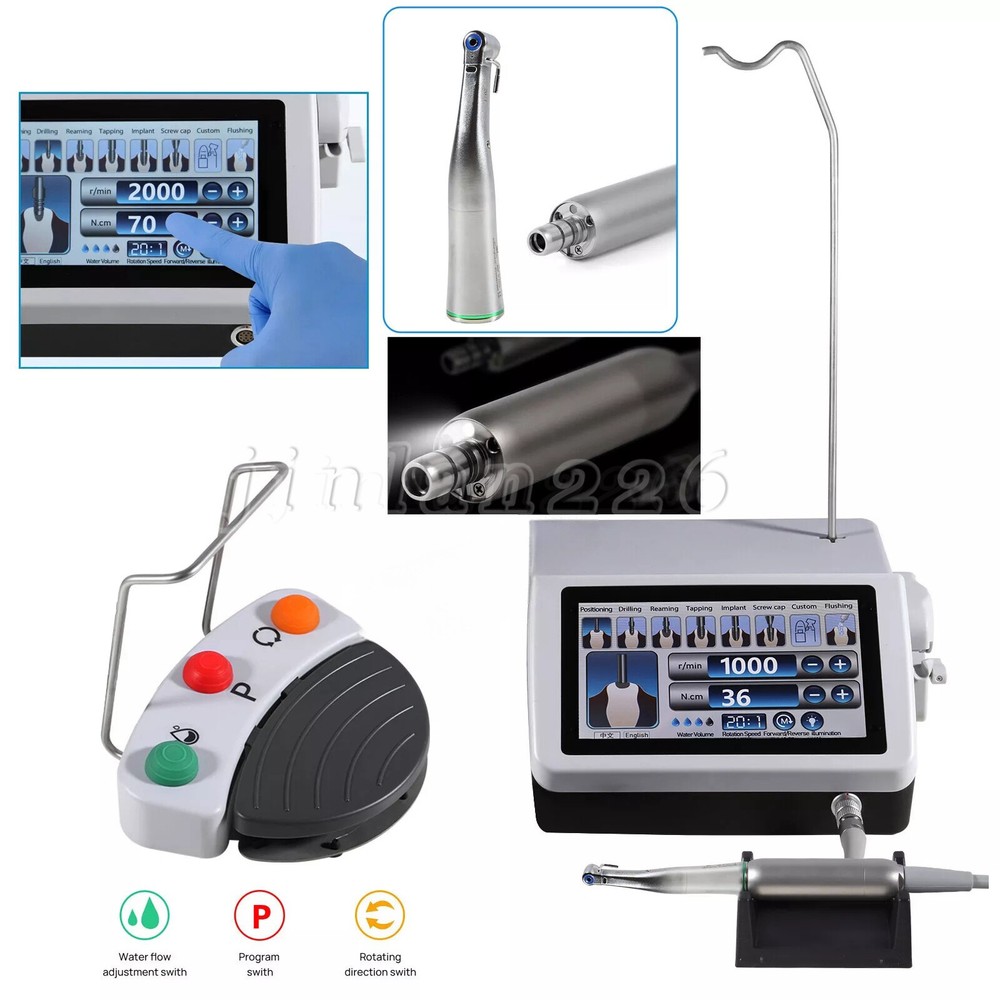Dental Implant Motor System Surgical Brushless/Touch Screen Motor+20:1 Handpiece