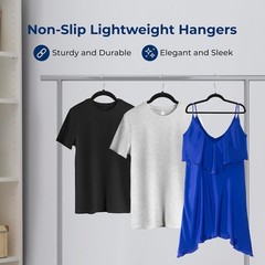 SereneLife Velvet Hangers – 10 Pack, Slim & Space Saving for Closets | Sof