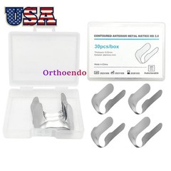 Dental Contoured Anterior Matrix Bands Teeth Restoration Strip Twin Matrices USA