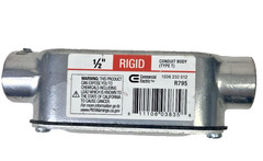 Lot of 6 Rigid E204093 1/2″ T Threaded Conduit Body and Cover.