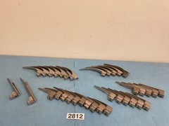 MIXED LOT 35X Laryngoscope Blades Greenline, Emerald Rusch MIL, MAC, WIS 0 1 3 4