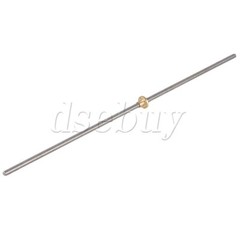 L500mm Stainless Steel Lead Screw and Connector 2mm Lead for Machine Tool