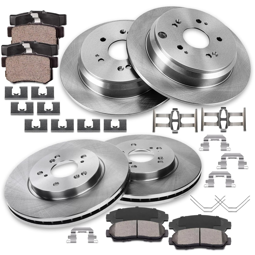 11.65F 11.99R Vented Rotors Ceramic Pads Kit 07-16 CR-V 10-12 RDX 31455 1521