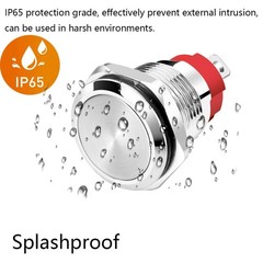 Gebildet 2pcs Latching Waterproof Push Button 0~250V5V/12V/24V/110V/220V/15Am…