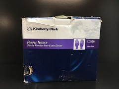 Kimberly Clark REF 55092 Purple Nitrile Powder Free Exam Gloves M Sterile KC500