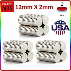 Neodymium Magnets Round Disc N35 Super Strong Rare Earth 12mm X 2mm Fridge lot