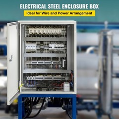 VEVOR 20x16x8” Carbon Steel Electrical Enclosure IP65 Wall Mount Junction Box