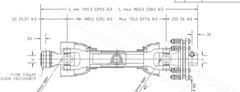 King Kutter Rotary Tiller PTO Shaft with Slip Clutch part number 147122