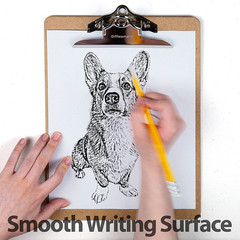 Recycled Wood Clipboard, Letter Size, 9″ x 12.5″ with 6″ Clip, 3 Pack (83133),Br