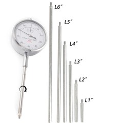 6pcs Dial Indicator Extension Stem Rod, 1″,2″,3″,4″,5″,6″,Electrical Digital