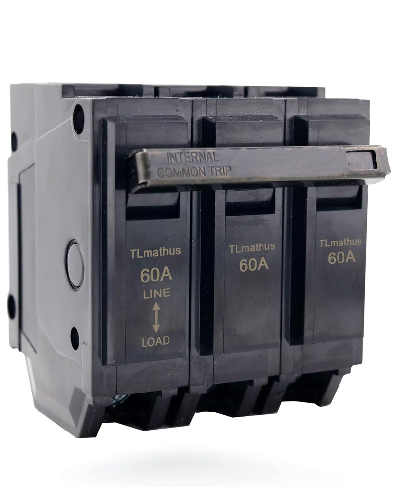 60 Amp 3 Pole Breaker Plug-In Mount Type THQL Feeder Molded Case Circuit Breake
