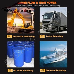 16GPM 550W Oil Diesel Fuel Transfer Pump Self Priming 110V AC 60L/min Pump