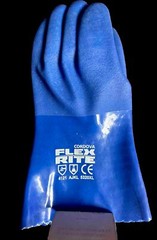 Cordova~5320 Blue PVC Flex-Rite Gloves~ Textured Finish 12 Inch Size: XL NEW!