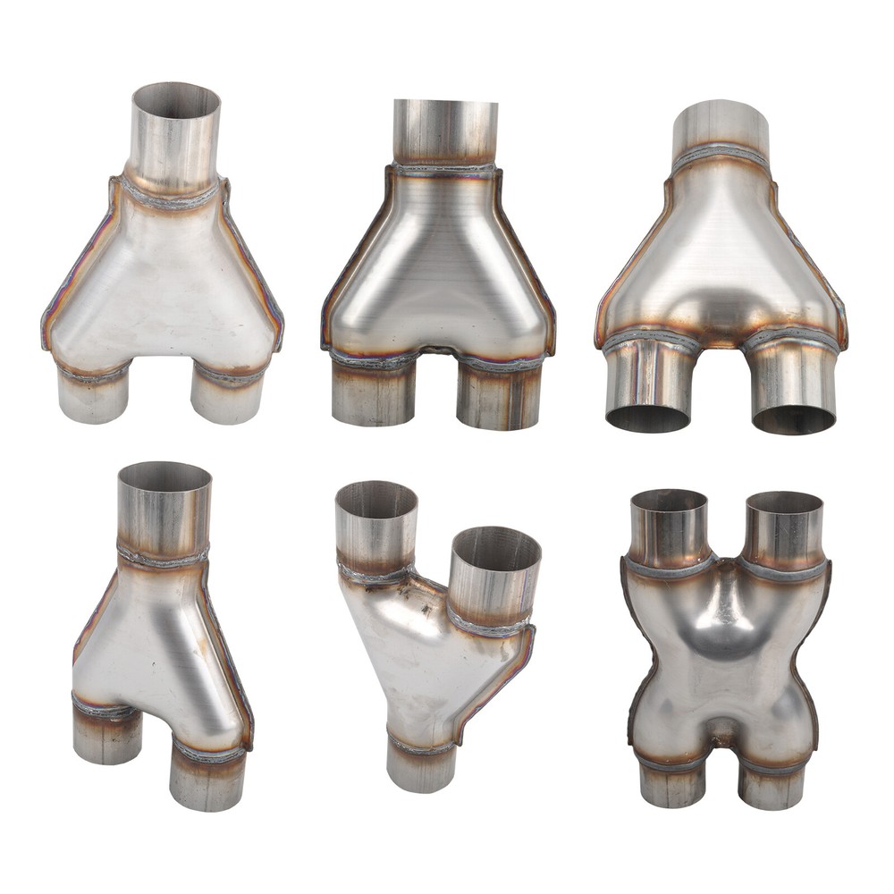 X-Pipe Y-Pipe Exhaust Adapter Connector 2”/2.25”/2.5”/2.75”/3” Single/Dual