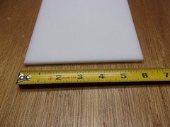 1/4″ Thick X 6″ X 8″ UHMW PE Polyethylene Rectangle Flat Bar Sheet Stock White