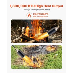 KFFKFF Propane Torch Weed Burner, 1,800,000 BTU Output with 10 ft Hose
