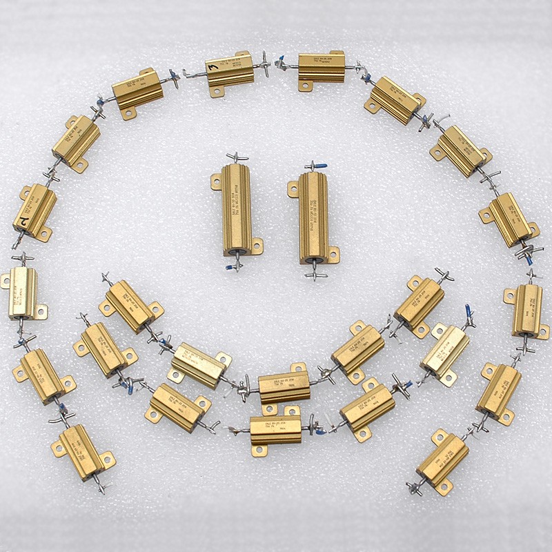 Lot: 26 Dale RH-25 and RH-50 50W 25W Power Resistors 75 ohms 1% Aluminum Housing