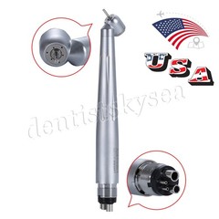 Dental 45° High Speed Handpiece Surgical Single Spray 4Hole Push Steel Turbine