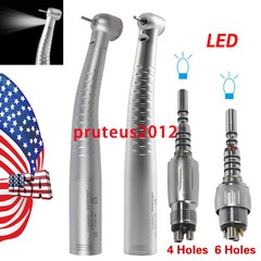 Dental fibra óptica LED Pieza de mano High Speed Fit Quick Coupler 4/6Hole