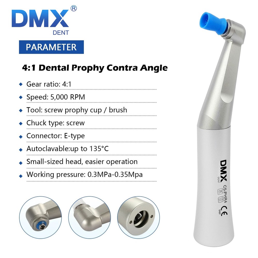Dental 4:1 Polishing Winkelstück Handstück Polieren Prophy Handpiece Screw-in