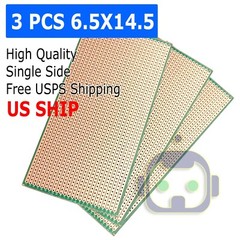 3 PC Single Sided PCB Circuit Proto Perf Board FR 6.5×14.5cm