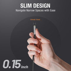 Waterproof Endoscope Replacement Cable with Light, 3.9mm Camera Probe