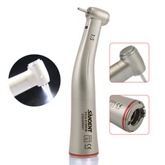 Dental Fiber Optic LED 1:5 Increasing Contra Angle Handpiece Quattro Water Spray