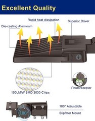 200W Commercial Outdoor Street Lighting Dusk to Dawn LED Parking Lot Slip Fitter