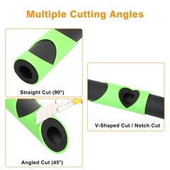 6PCS Pipe Insulation Cutting Guide Tool 15-53mm Molded Foam Rubber Pipe Cutter