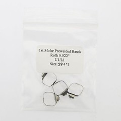 Dental Ortho 1st Molar Buccal Tube Prewelded Bands U2/L1 Roth 0.022 29 to 43+