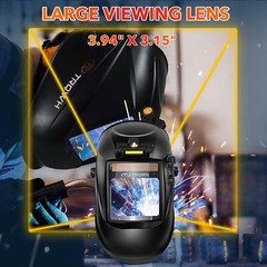 Panoramic 180° View True Color Auto Darkening Welding Helmet with 4 Arc Sensors