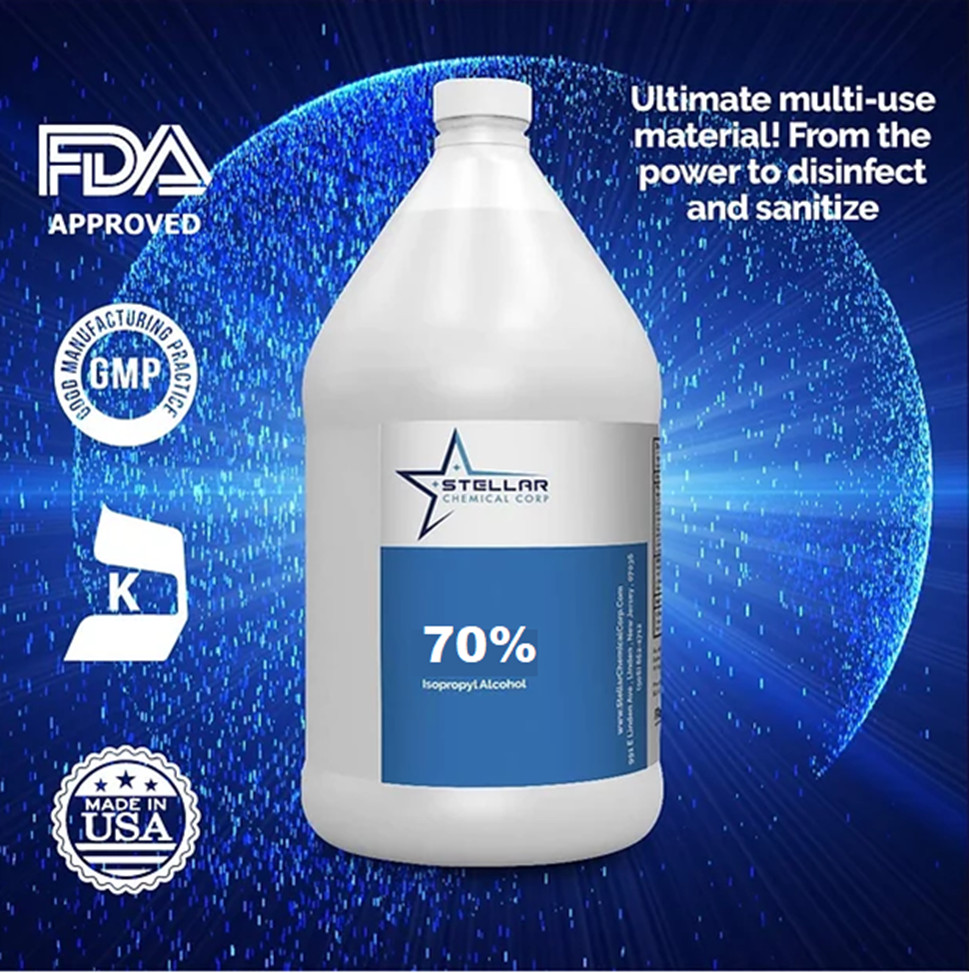 Isopropyl Alcohol 70% ~~ Stellar Chemical Corp ~~ 4 Gallons